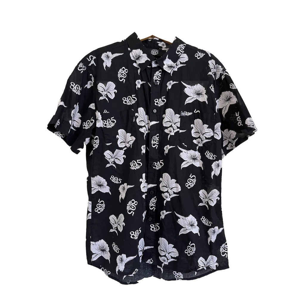 805 Firestone Walker Hawaiian Button Up Men's Medium Shirt  Read*